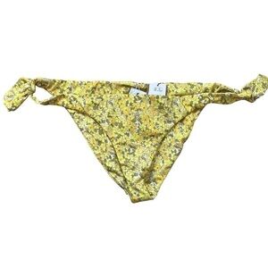 Volcom Floral Full Coverage Side Tie Bikini Bottom Size XL NWT